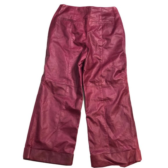 M.a.c X Runner High Rise Pleated Leather Pants - Picture 7 of 12